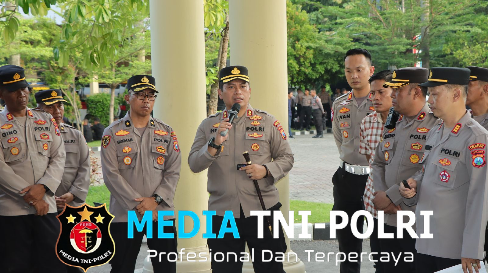 Kapolres Nganjuk Pimpin Apel Gelar Pasukan Pengamanan Pengesahan IKSPI di Madiun