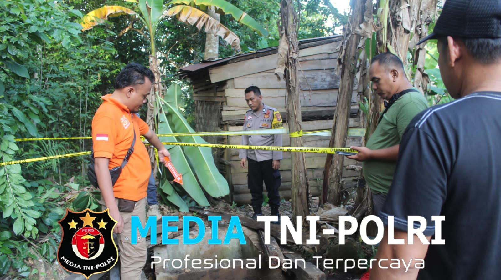 Polsek Kota Agung dan Inafis Polres Tanggamus Olah TKP Terperosoknya Anak ke Sumur 20 Meter