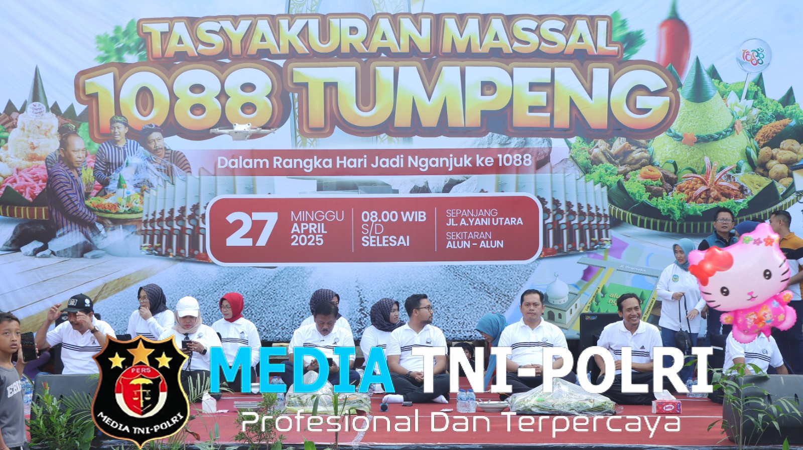 Tasyakuran Masal Tumpeng 1088 Meriahkan Hari Jadi Nganjuk ke-1088