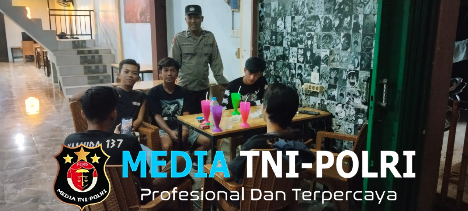 Patroli Malam Polsek Sengah Temila, Imbau Kaum Muda Jaga Ketertiban