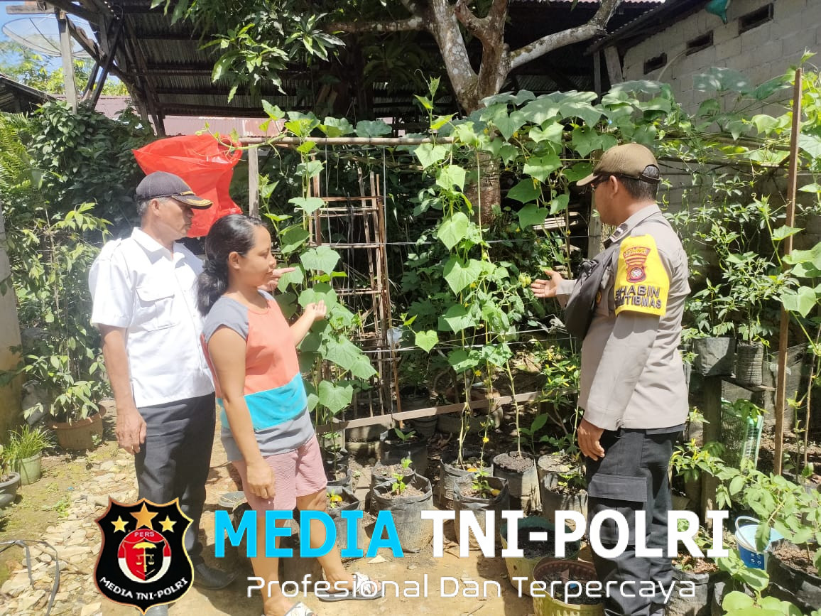 Program Perkarangan Pangan Bergizi, Bhabinkamtibmas Sambangi Rumah Warga