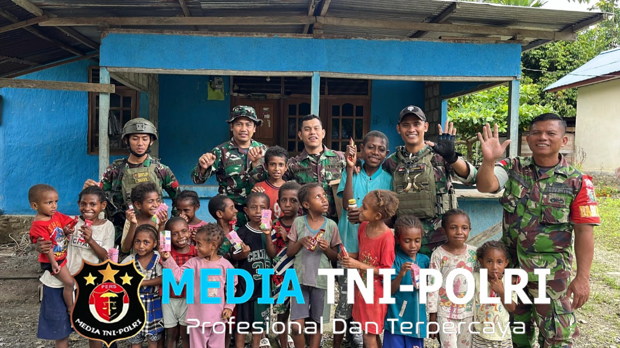 Tingkatkan Taraf Kesehatan di Ujung Negeri, Satgas Yonif 131/Brajasakti Gelar Yankes di Perbatasan Papua