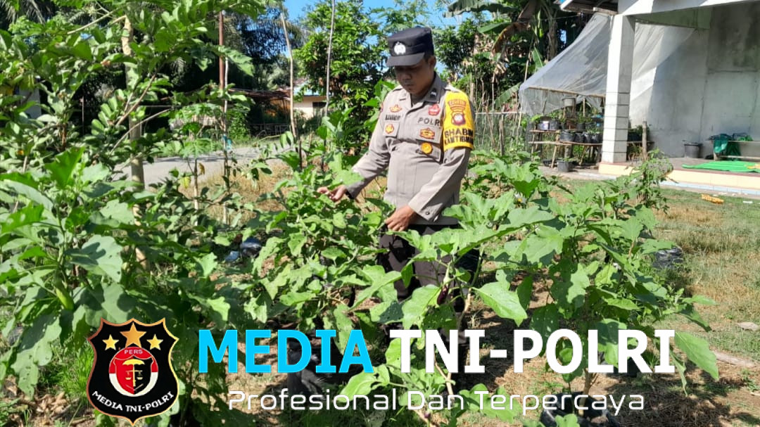 Kanit Binmas Polsek Sebangki Tinjau Kegiatan P2L KWT Anggrek di Dusun Setaik
