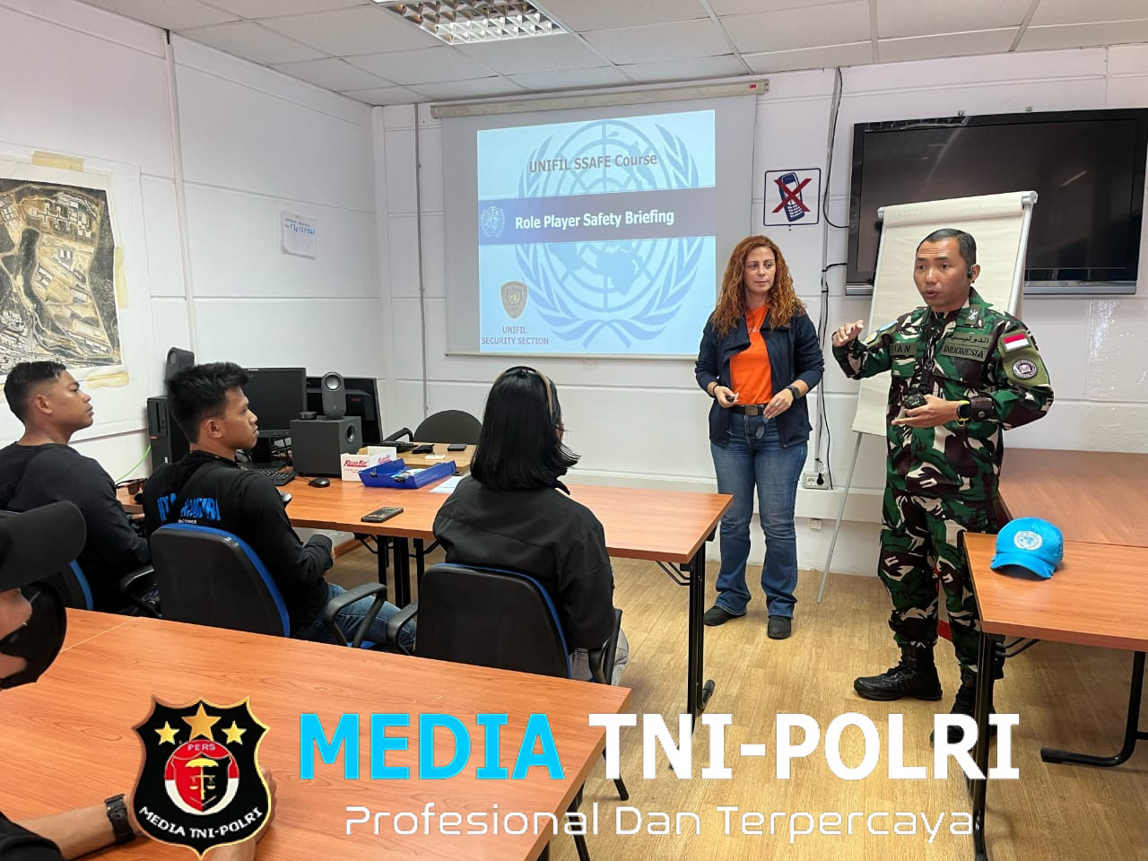 Satgas FHQSU XXVI-Q Laksanakan Meeting SSAFE Training Bersama Security Section