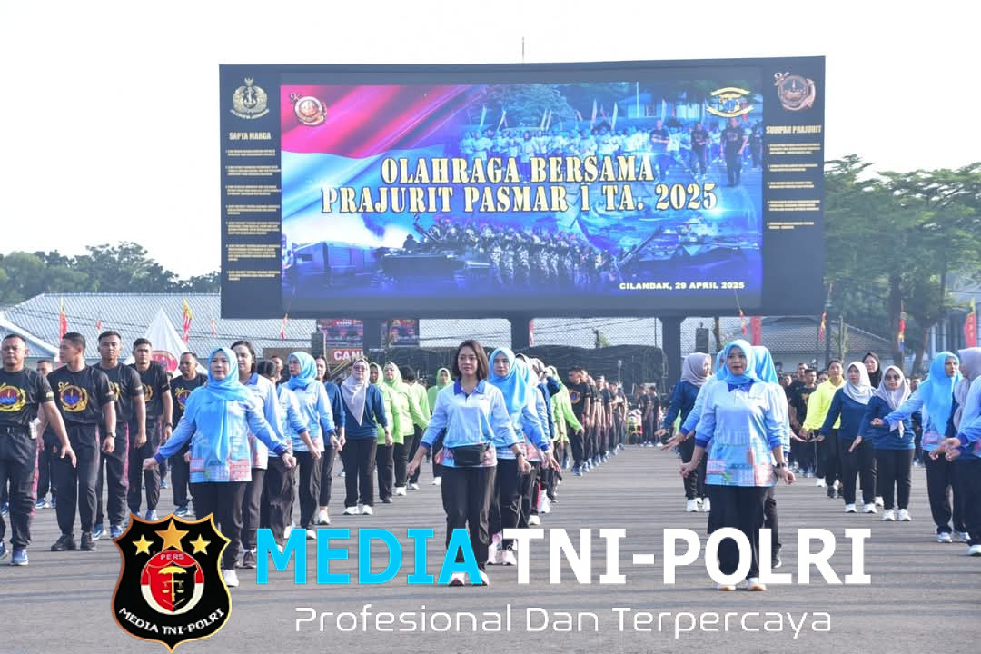 Ciptakan Prajurit Sehat, Pasmar 1 Gelar Olahraga Bersama
