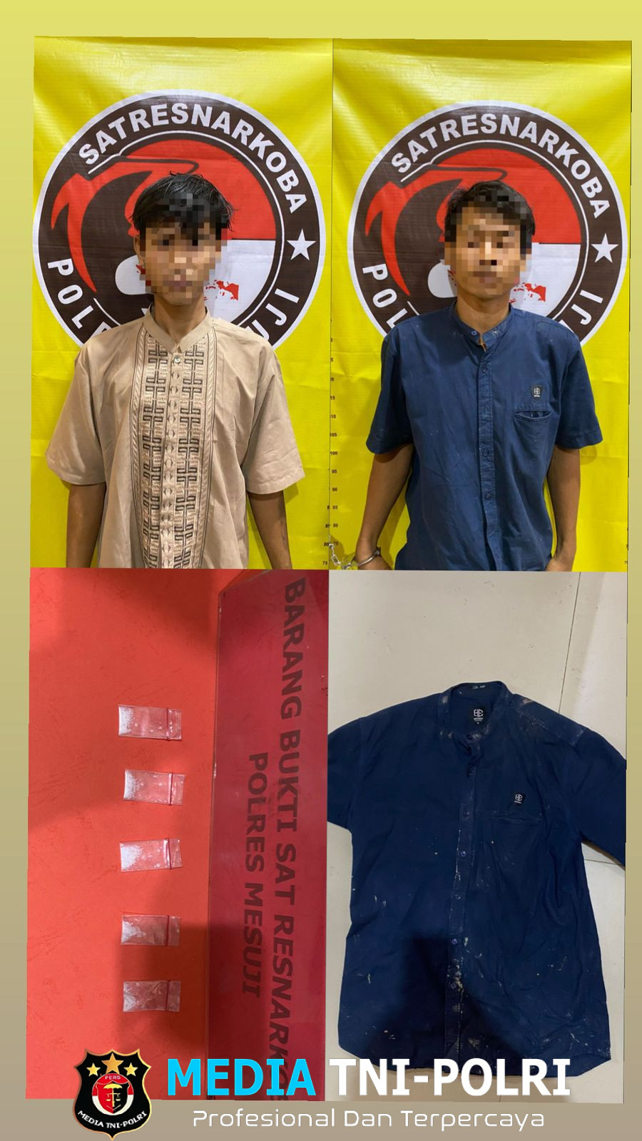 Kedapatan Memiliki Narkotika Dua Pemuda di Amankan Sat Res Narkoba Polres Mesuji