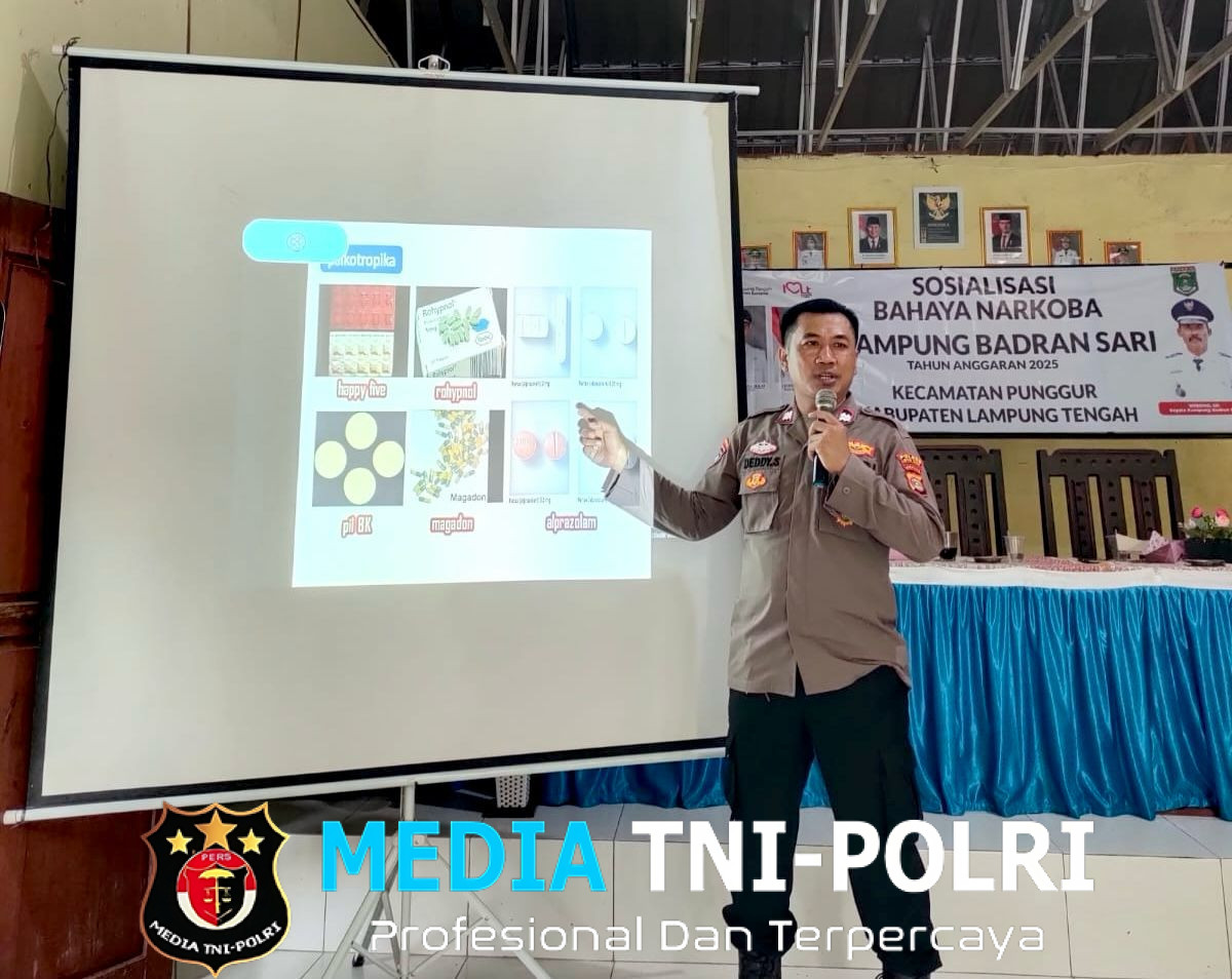 Bhabinkamtibmas Polsek Punggur Gelar Sosialisasi Bahaya Narkoba di Kampung Badran Sari