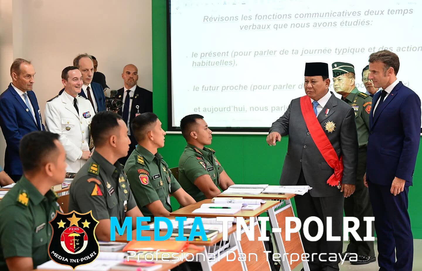 Presiden Macron Apresiasi Peserta Latihan Akmil: “Terima Kasih Telah Belajar Bahasa Prancis”