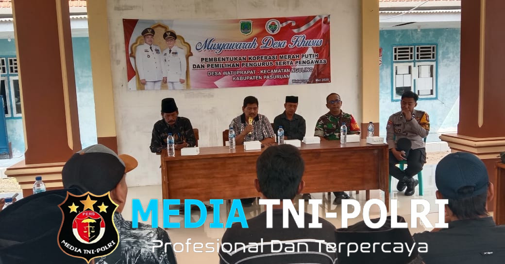 Danramil Nguling Hadiri Rapat Pembentukan Koperasi Merah Putih