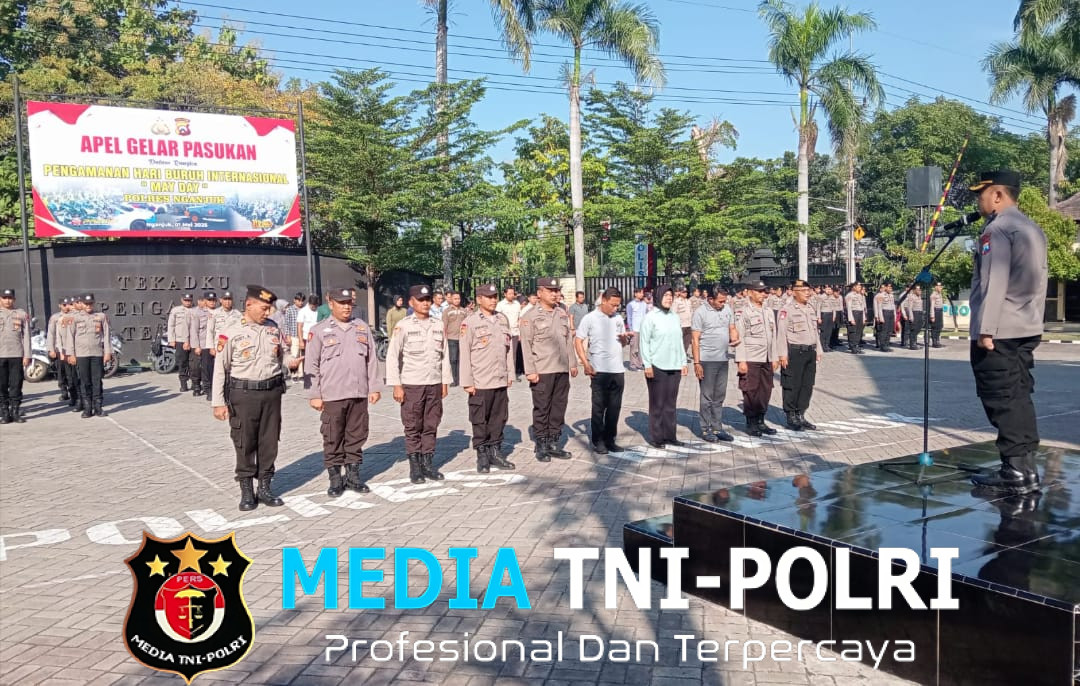 Polres Nganjuk Siagakan 500 Personel Amankan May Day di Makam Marsinah