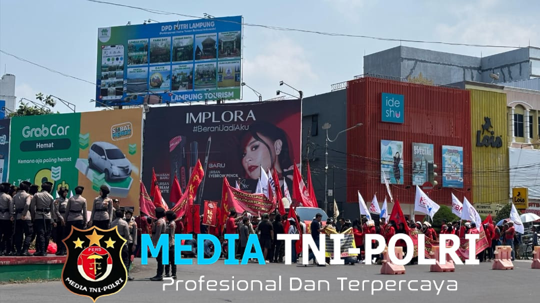 Tekankan Humanisme, 1.719 Personel Polda Lampung dan Jajaran Amankan May Day 2025