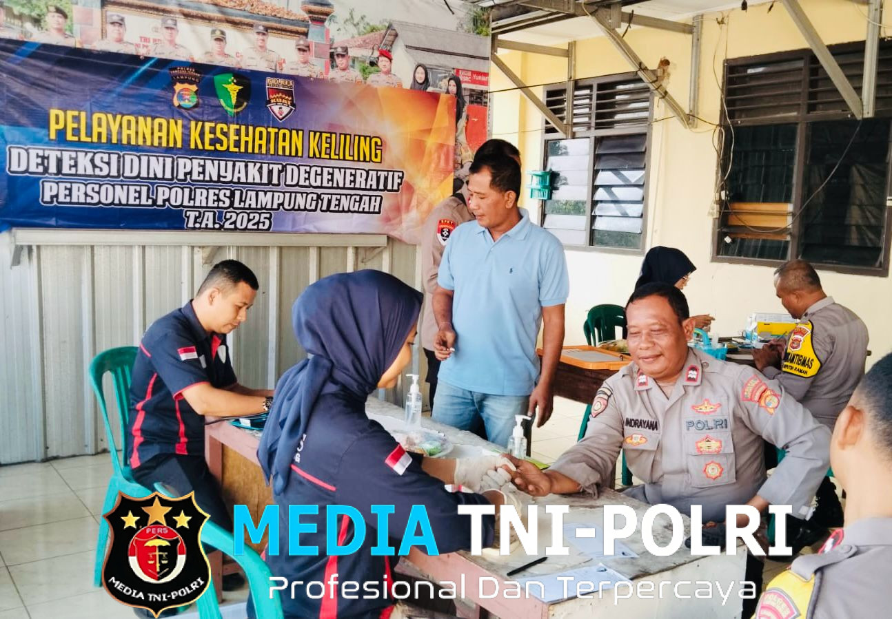 Deteksi Dini Penyakit Degeneratif, Si Dokkes Polres Lampung Tengah Gelar Patroli Kesehatan ke Polsek Jajaran