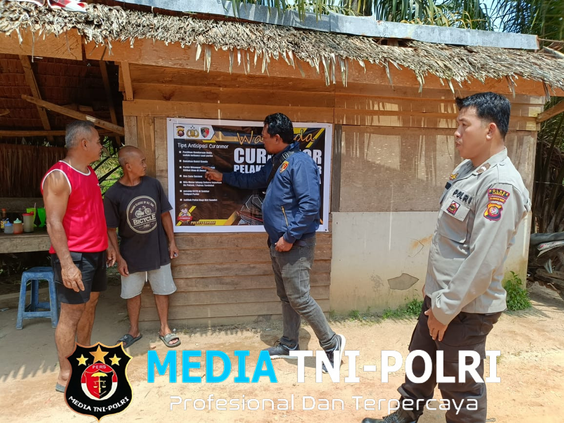 Lewat Spanduk, Polsek Sebangki Ajak Masyarakat Cegah Kejahatan Jalanan