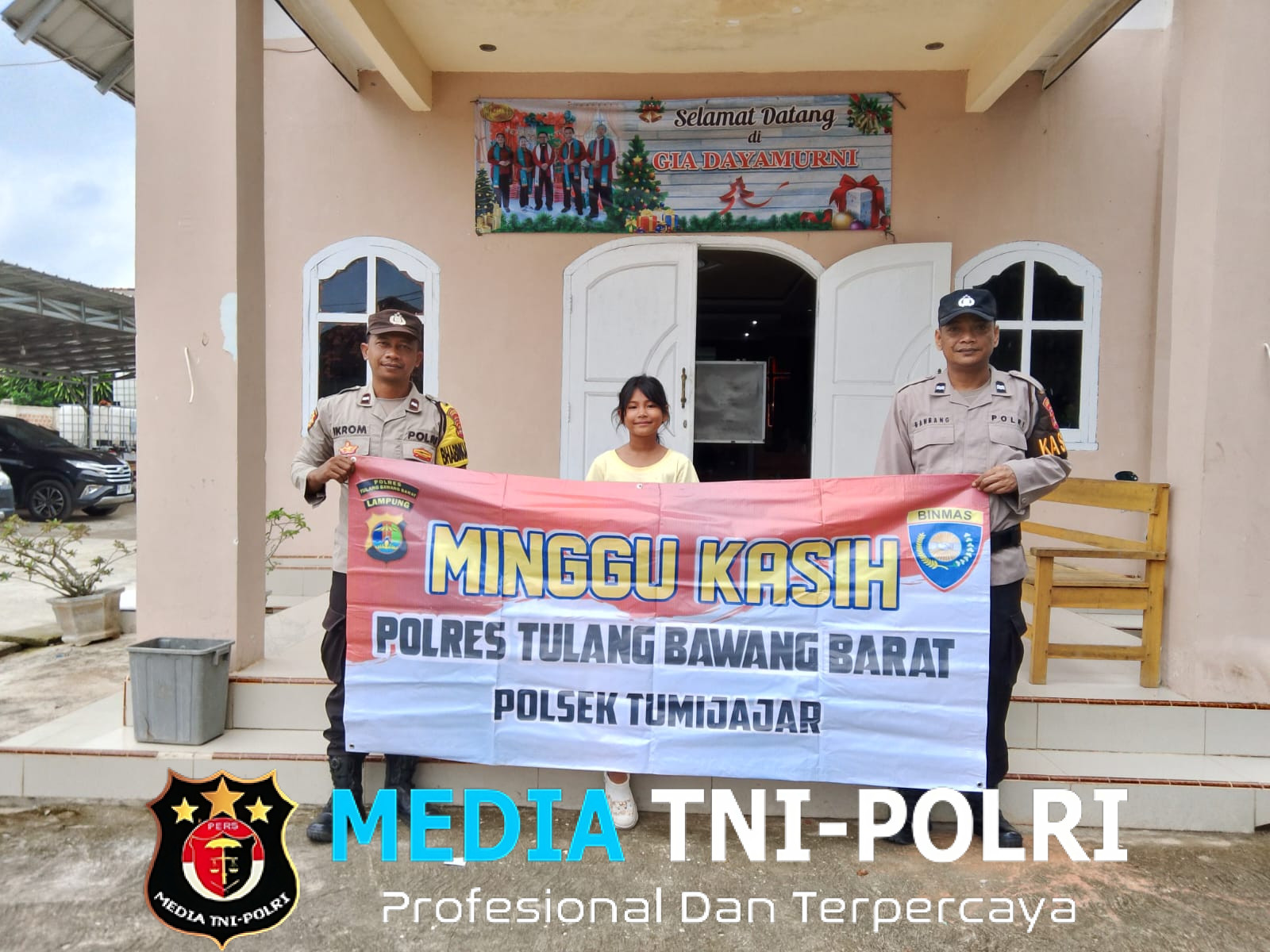 Polsek Tumijajar Laksanakan Pengamanan Ibadah Gereja Minggu Kasih di Gereja Pantekosta di Indonesia Daya Murni