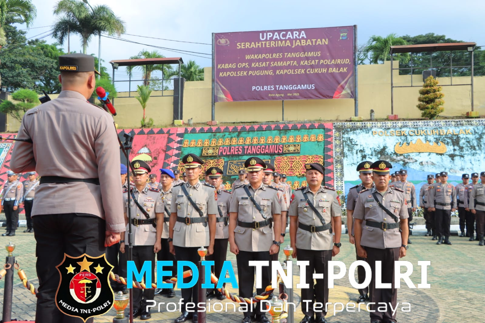Kapolres Tanggamus Pimpin Sertijab, Sejumlah Pejabat Utama Polres Resmi Berganti