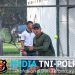 Komandan Brigif 2 Marinir Dampingi Komandan Pasmar 2 Olahraga Tenis Lapangan