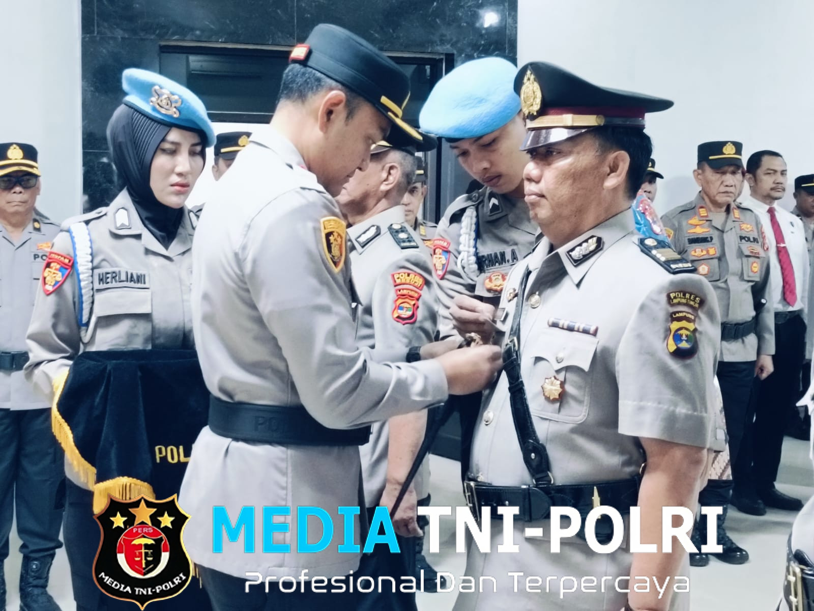 Kapolres Mesuji AKBP Muhammad Harris, Pimpin Sertijab Kabagren dan Pelantikan Kasat Binmas Polres Mesuji