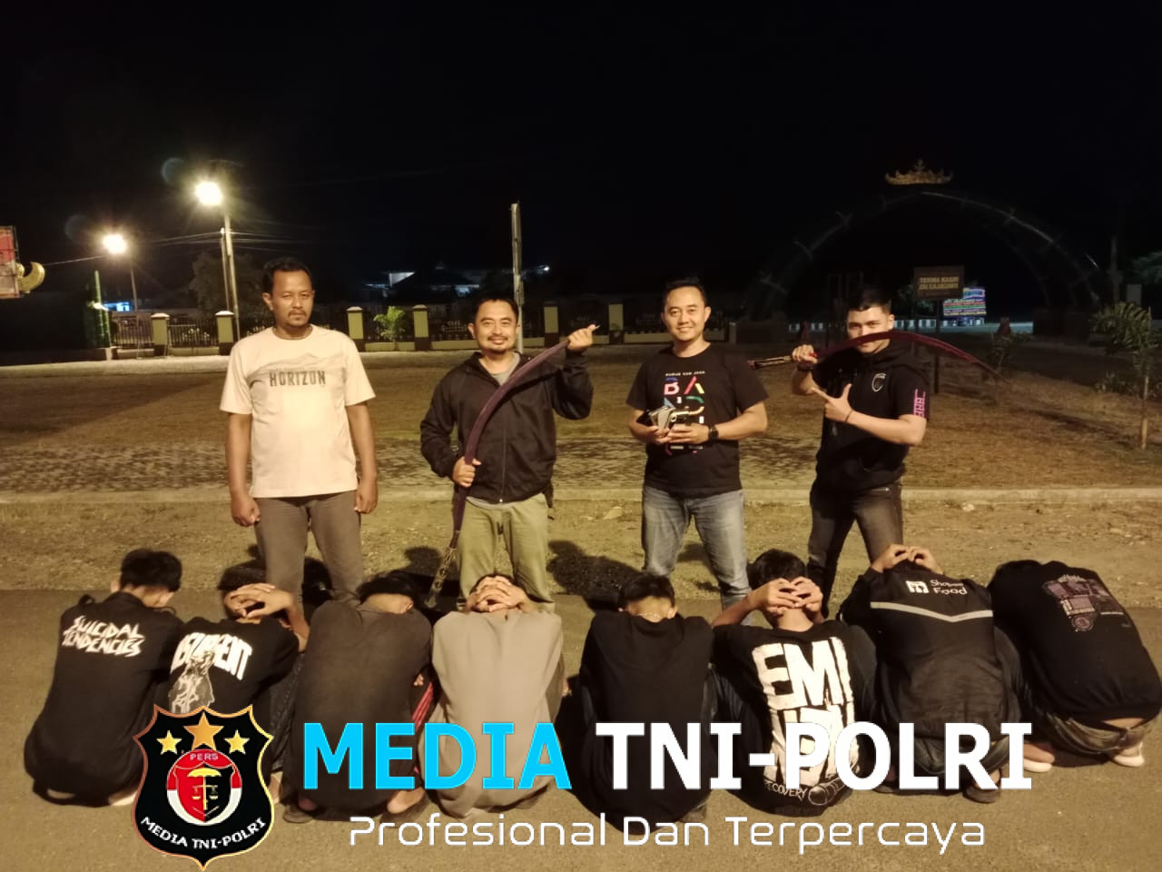 Matikan Bibit Premanisme Sejak Dini, Polres Pringsewu Amankan Delapan Pemuda Pelaku Tawuran