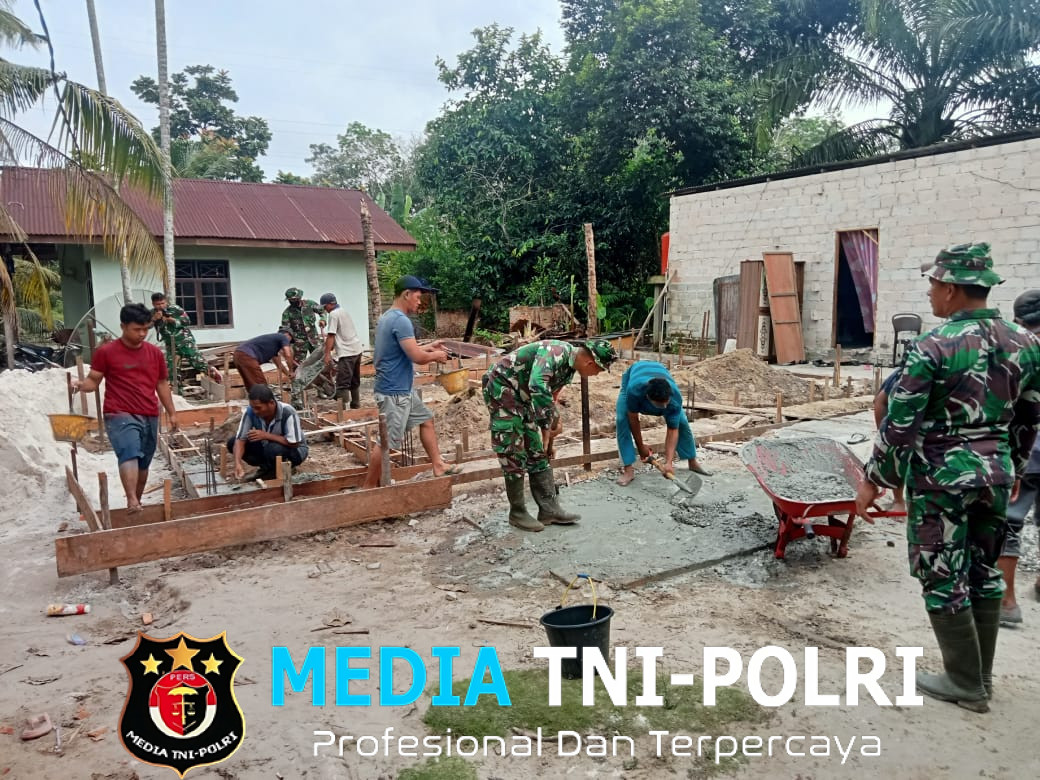 Personil Satgas TMMD Ke-124 Kodim 0320 Dumai Beri Harapan Baru, Perbaiki RTLH Untuk Warga Bukit Kayu Kapur