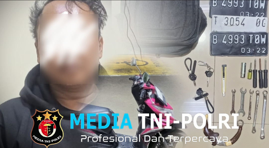 Polsek Cikarang Selatan dan Scurity Lippo Cikarang Amankan Satu Pelaku Curanmor di Meikarta