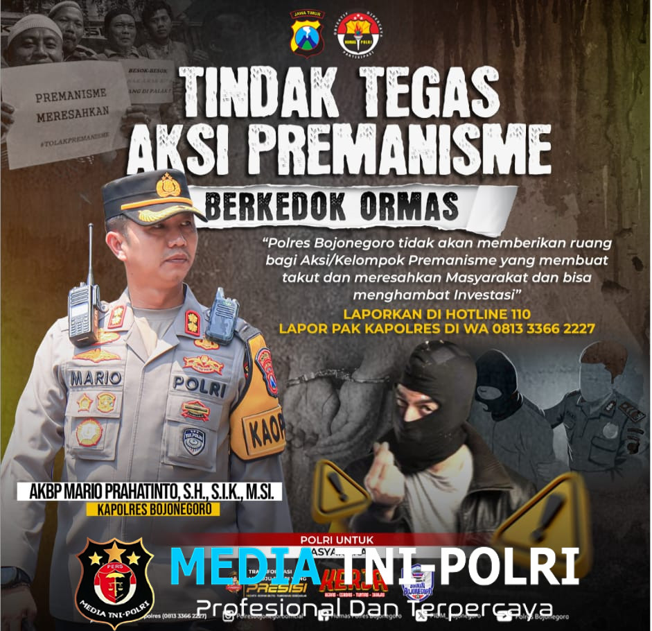 Kapolres Bojonegoro Pastikan Tindak Tegas Aksi Premanisme, Imbau Warga Tak Ragu Melapor
