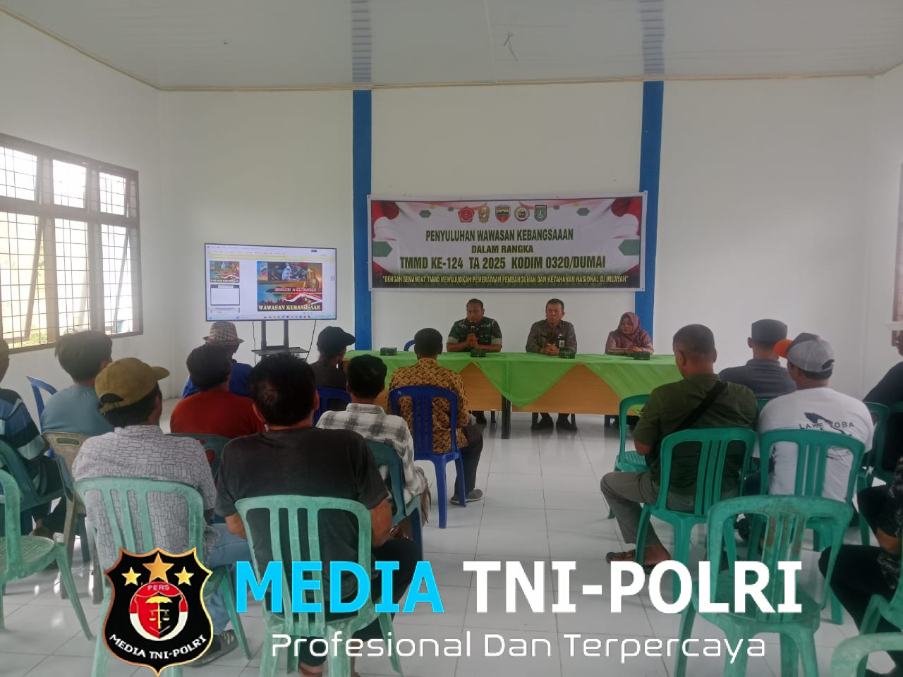 TMMD ke-124 Kodim 0320 Dumai di kelurahan Bukit Kayu Kapur Perkuat Semangat Kebangsaan Melalui Penyuluhan Wawasan Kebangsaan