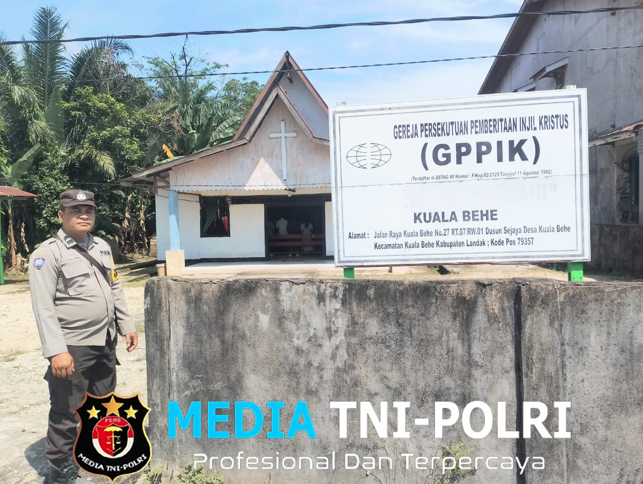Beri Rasa Aman Warga Beribadah, Polsek Kuala Behe Rutin Laksanakan Pam Gereja