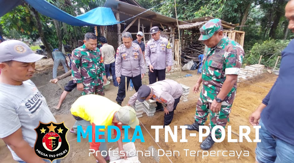 Rumah Reyot Diganti Harapan Baru, TNI-Polri dan Warga Bangun Tempat Tinggal Layak untuk Keluarga Buruh di Sidoluhur