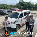 Kasat Lantas Polres Mesuji Menjelaskan Kronologis Kejadian Laka Lantas Mobil Ambulance dengan Sepeda Motor Vixion di Jalan Lintas Timur KM 187