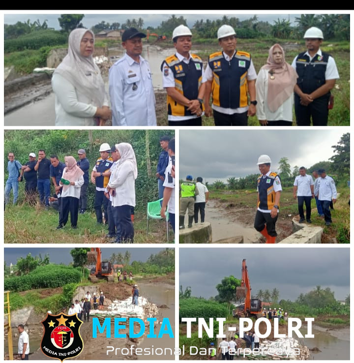 Bupati Pringsewu Riyanto Pamungkas Tinjau Perbaikan Bendungan Widara Payung, Way Semah, Podomoro