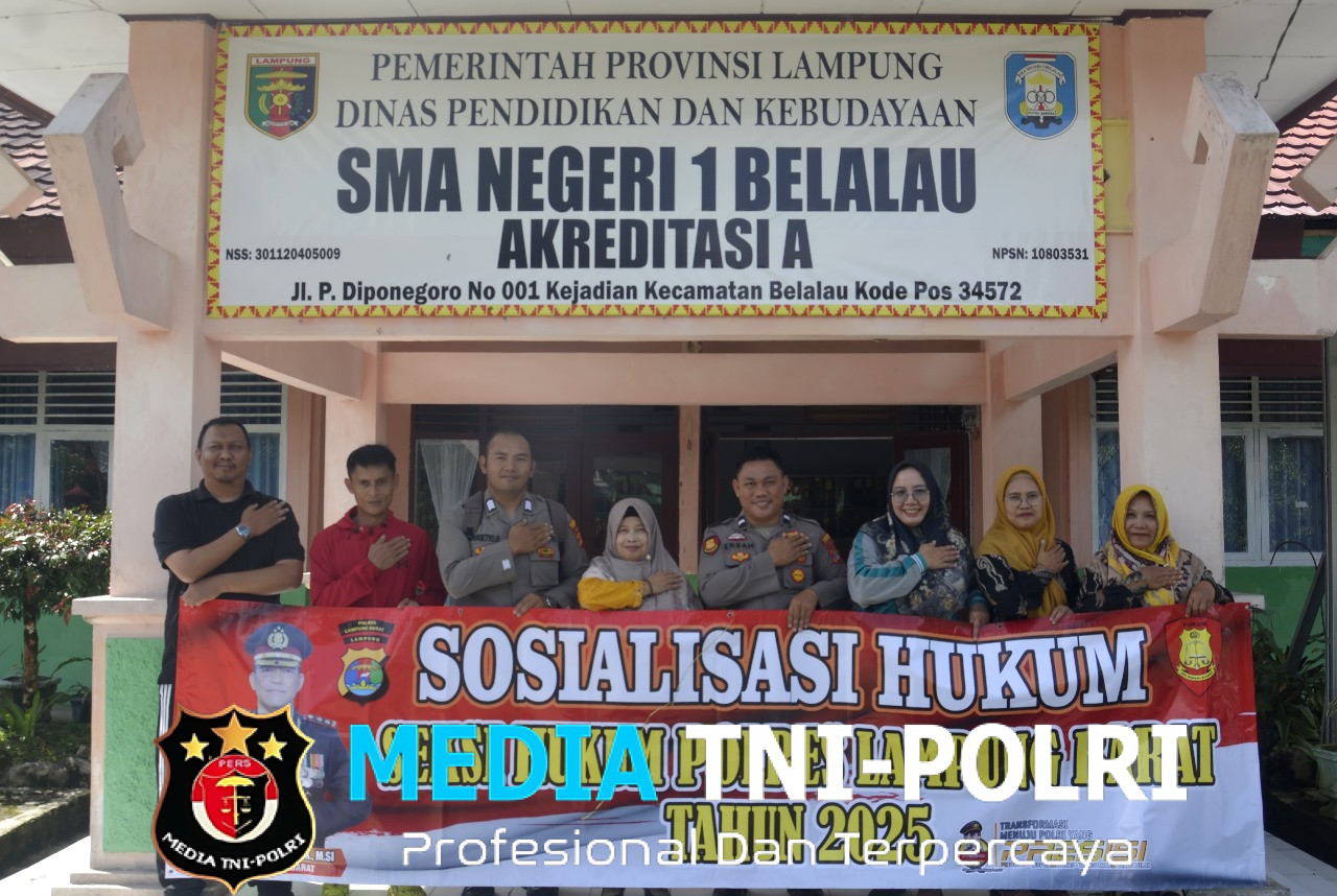 Polres Lampung Barat Gelar Sosialisasi Hukum di SMA Negeri 1 Belalau