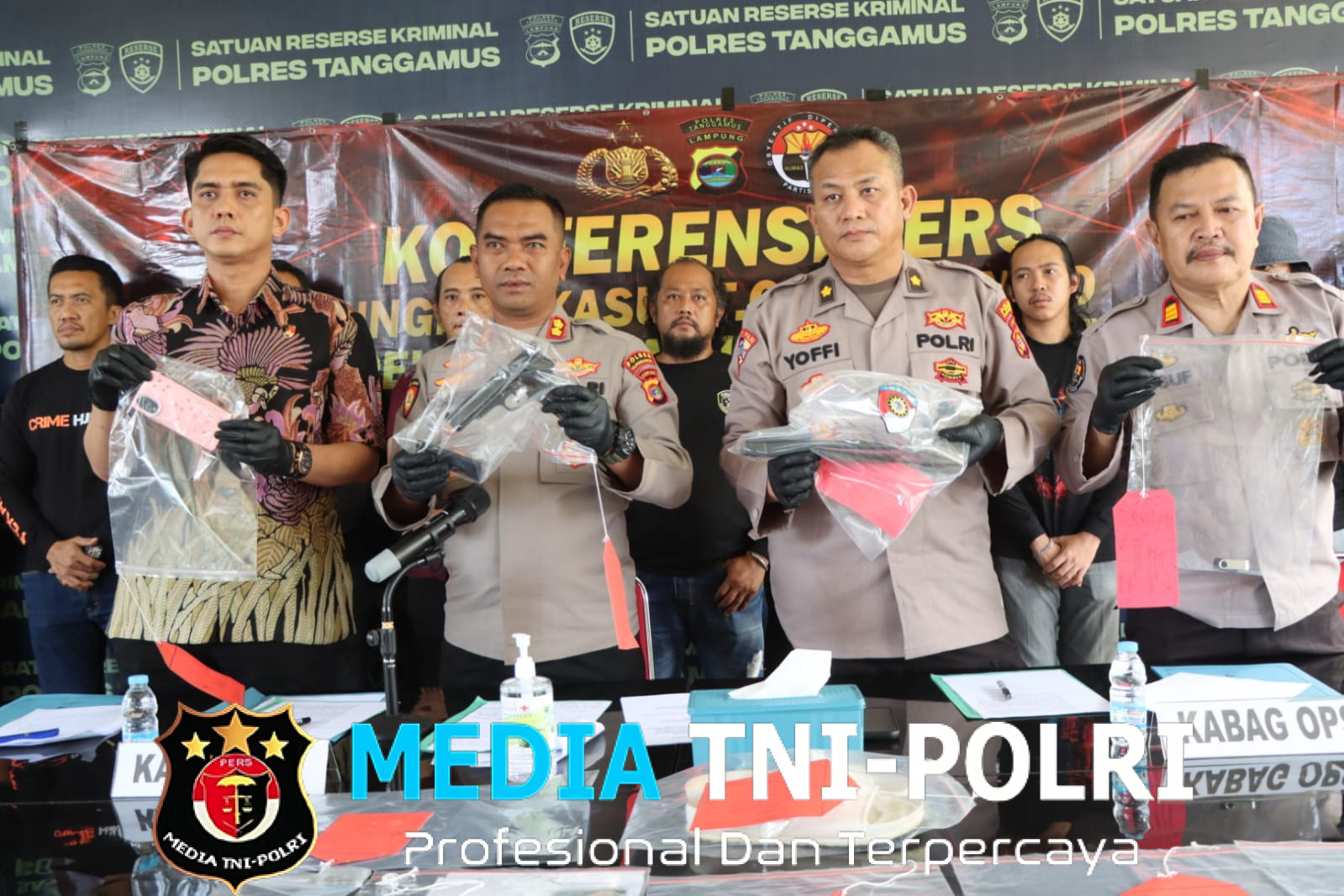 Polres Tanggamus Ungkap Sejumlah Kasus Menonjol dalam Operasi Pekat Krakatau 2025, Termasuk Senjata Api
