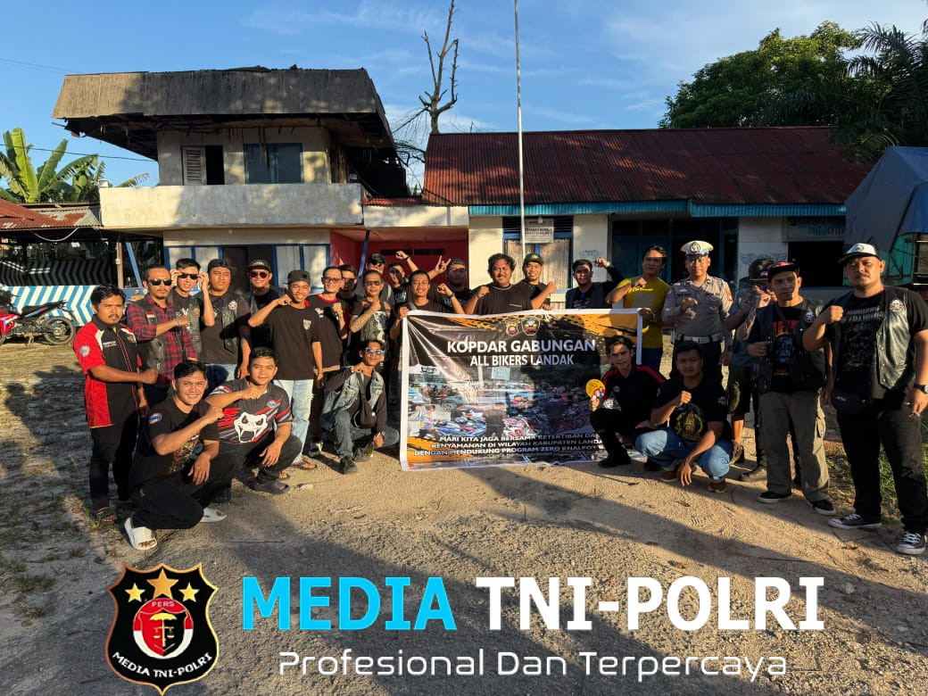 Komunitas Landak Bersama Polres Landak Sosialisasi Anti Knalpot Brong, Dukung Ketertiban Lalu Lintas