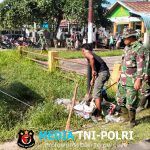 TMMD ke-124 Kodim 0320 Dumai Sasar Kebersihan Lingkungan, Pasar Minggu Bukit Kayu Kapur Bersih Bersama TNI dan Warga