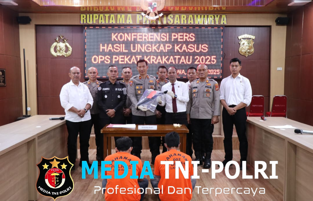 Polres Lampung Barat Gelar Konferensi Pers Hasil Operasi Pekat Krakatau 2025