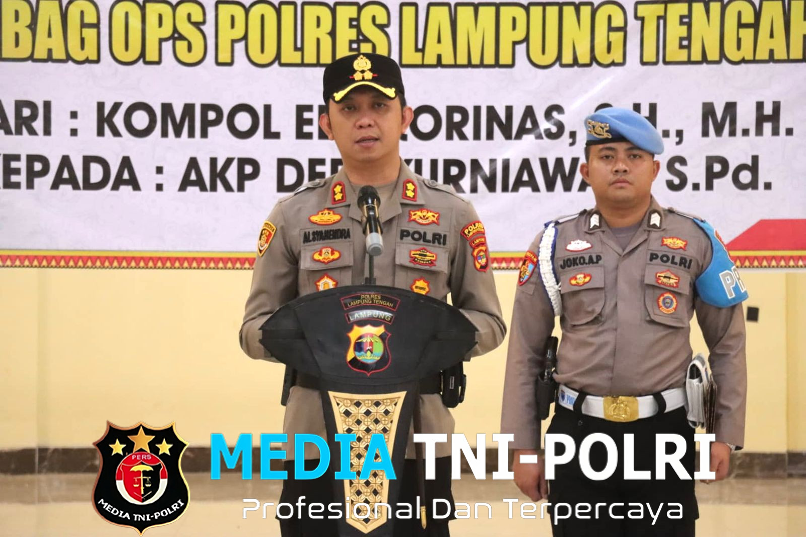 Kabag Ops Resmi Berganti, Kapolres Lampung Tengah Pimpin Langsung Upacara Sertijab