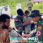 Satgas Yonif 131/Brajasakti Berikan Pelayanan Kesehatan Gratis bagi Warga Papua