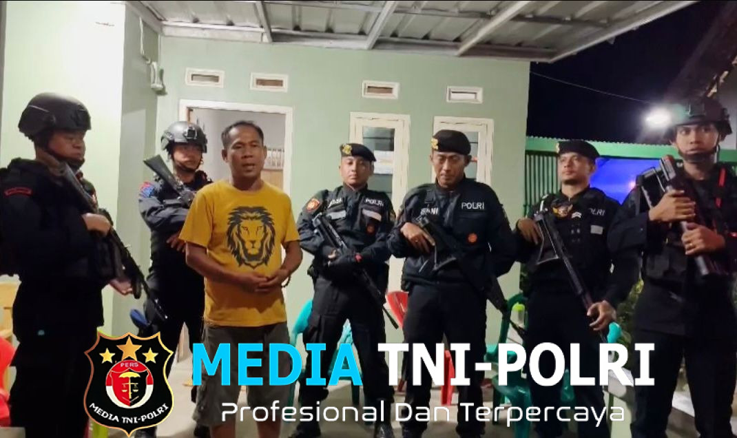 Gabungan Brimob dan Samapta Polres Lampung Tengah Gelar Patroli KRYD Pasca Konflik, Ciptakan Rasa Aman Bagi Masyarakat