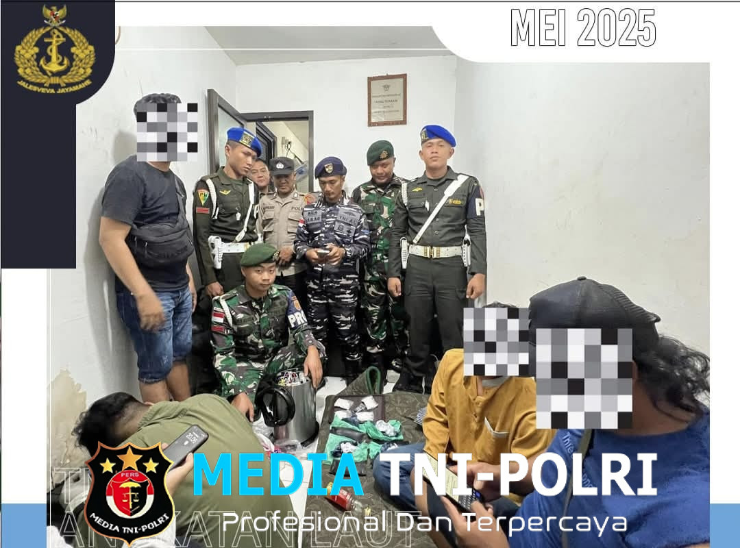 TNI AL Bersama Satgas TNI/Polri Berhasil Amankan Terduga Kurir dan Narkotika Jenis Sabu Sebanyak 200 Gram di Nunukan
