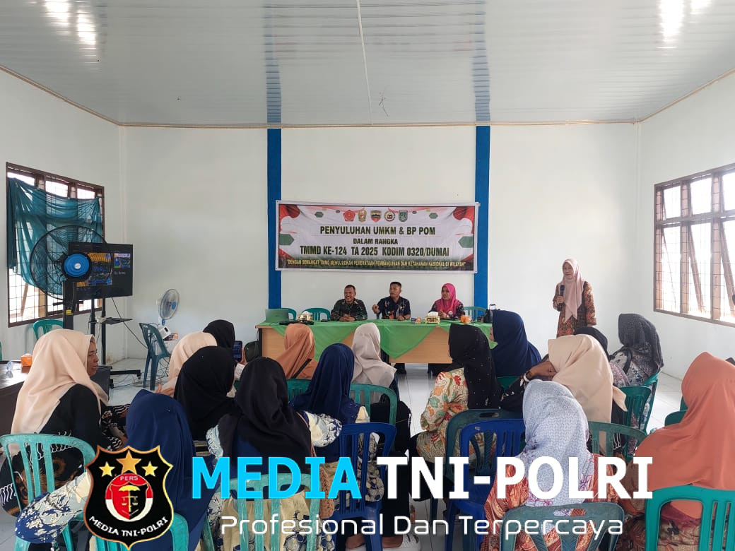 TMMD ke-124 Kodim 0320 Dumai Semangat UMKM Berkobar di Bukit Kayu Kapur Melalui Penyuluhan Produktif