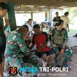 Peduli Kesehatan Warga, Satgas Yonif 131/Brajasakti Gelar Baksos Medis di Perbatasan Papua