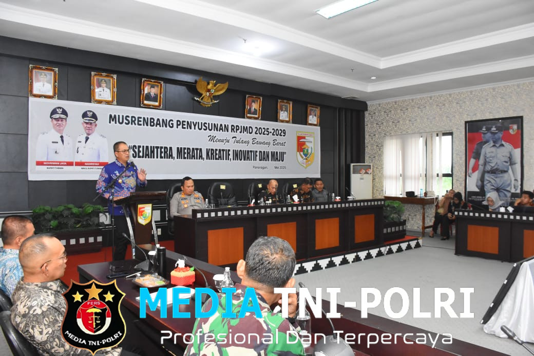 Kapolres Tulang Bawang Barat, Hadiri Pembukaan Musrenbang RPJMD 2025–2029, Dukung Penuh Perencanaan Pembangunan Daerah yang Inklusif dan Responsif