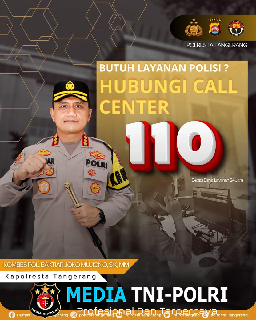Polresta Tangerang Siap Layani 24 Jam Melalui Layanan 110, Kapolresta Tegaskan Komitmen Respons Cepat untuk Masyarakat