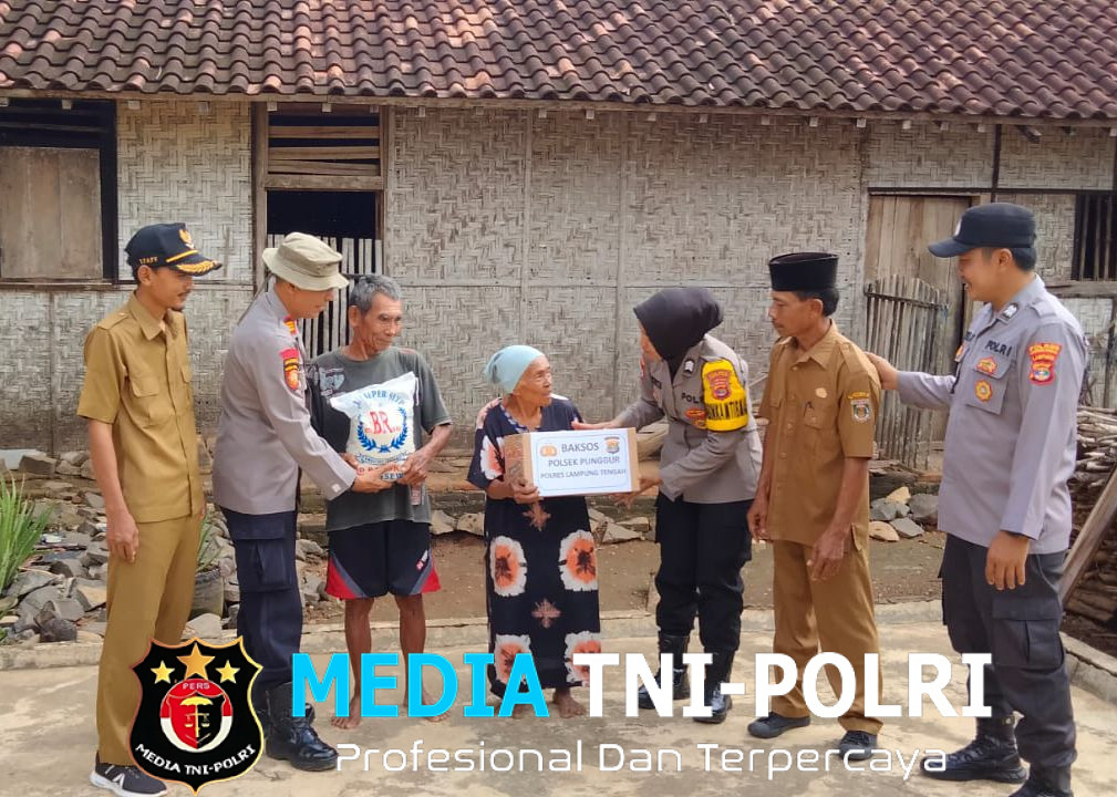 Polres Lampung Tengah dan Polsek Jajaran Gelar Bakti Sosial, Berikan Bansos Untuk Masyarakat Membutuhkan