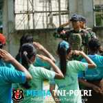 Tumbuhkan Jiwa Kedisiplinan, Satgas Yonif 131/Brajasakti Latih Siswa SD Inpres Wonorejo di Perbatasan Papua