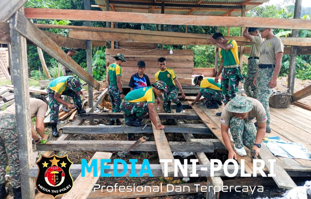 Satgas Pamtas Yonarmed 11 Kostrad Hadir di Tengah Masyarakat Perbatasan