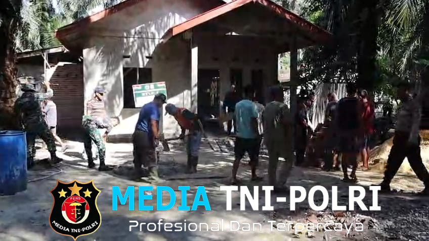 Pengerjaan RTLH TMMD ke-124 Kodim 0320/Dumai di Rumah Bapak Sisu Capai 85 Persen