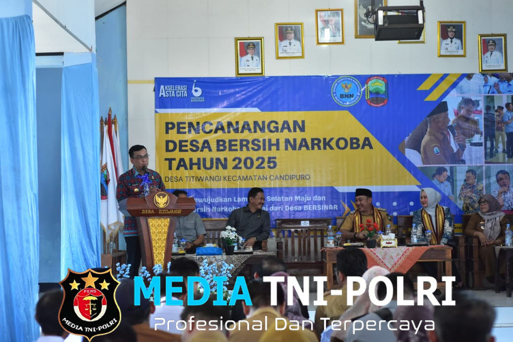 Berantas Narkoba, BNNK bersama Forkopimda Lamsel Canangkan dan Deklarasi Desa Bersinar di Titiwangi