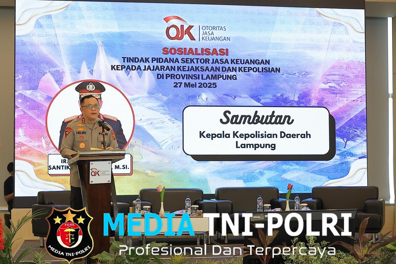 Kapolda Lampung Hadiri Sosialisasi Tindak Pidana Sektor Jasa Keuangan