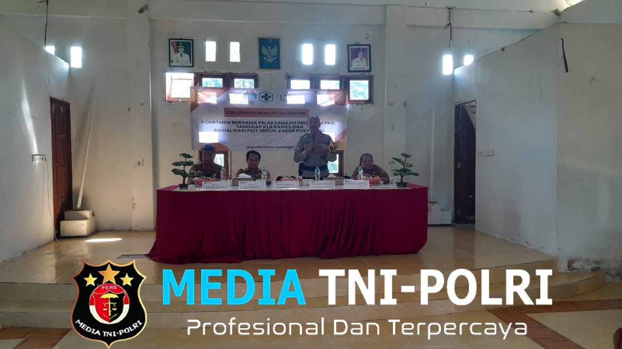 Kapolsek Sebangki Hadiri Lokakarya Mini Lintas Sektor di Desa Sebangki
